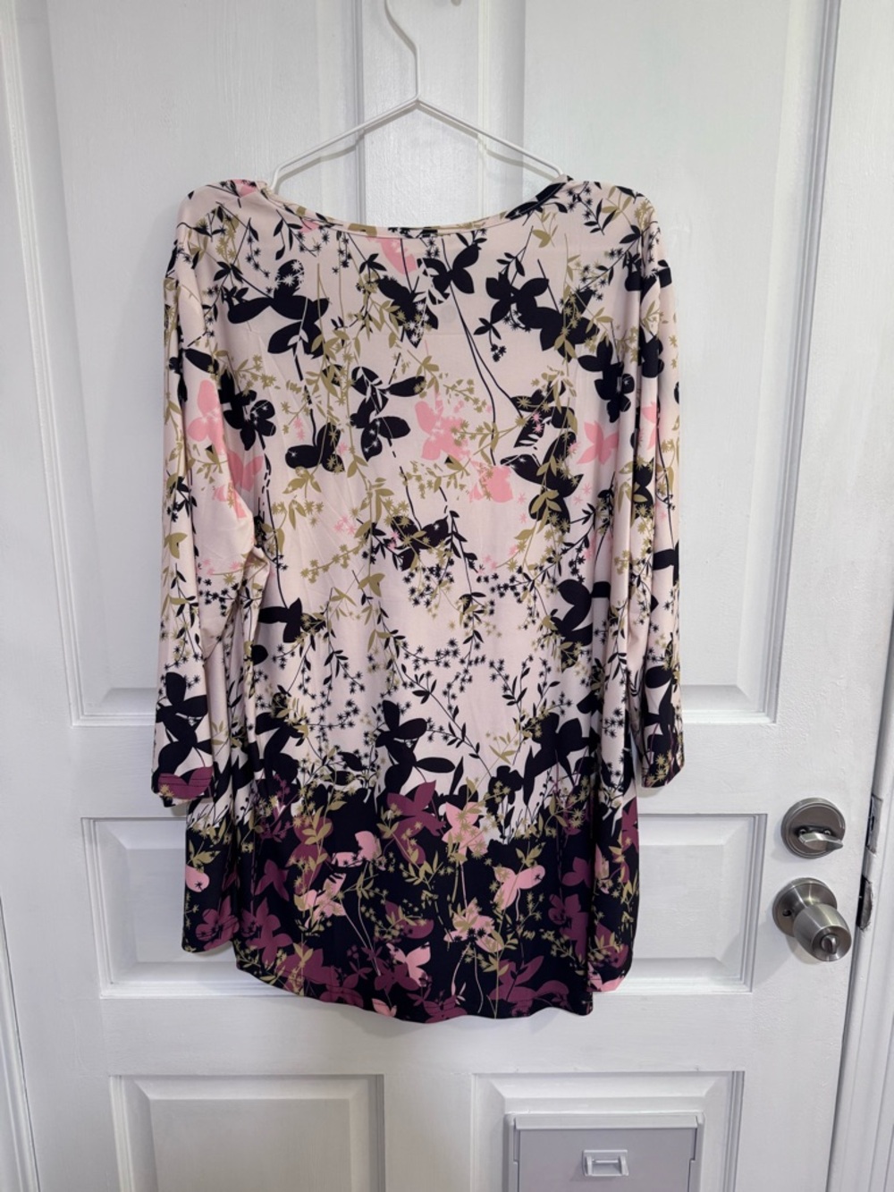 BAISHENGGT Apricot Floral 3/4 Sleeve Tunic Top Size 2XL New With Tags - Picture 4 of 9